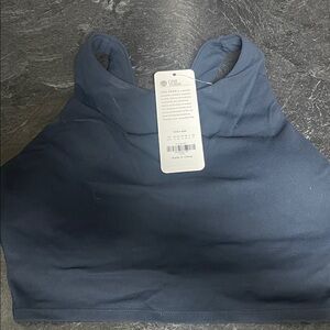 CRZ YOGA Navy High Neck Sports Bra